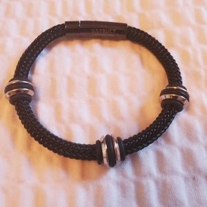Men's Black Metal Bracelet